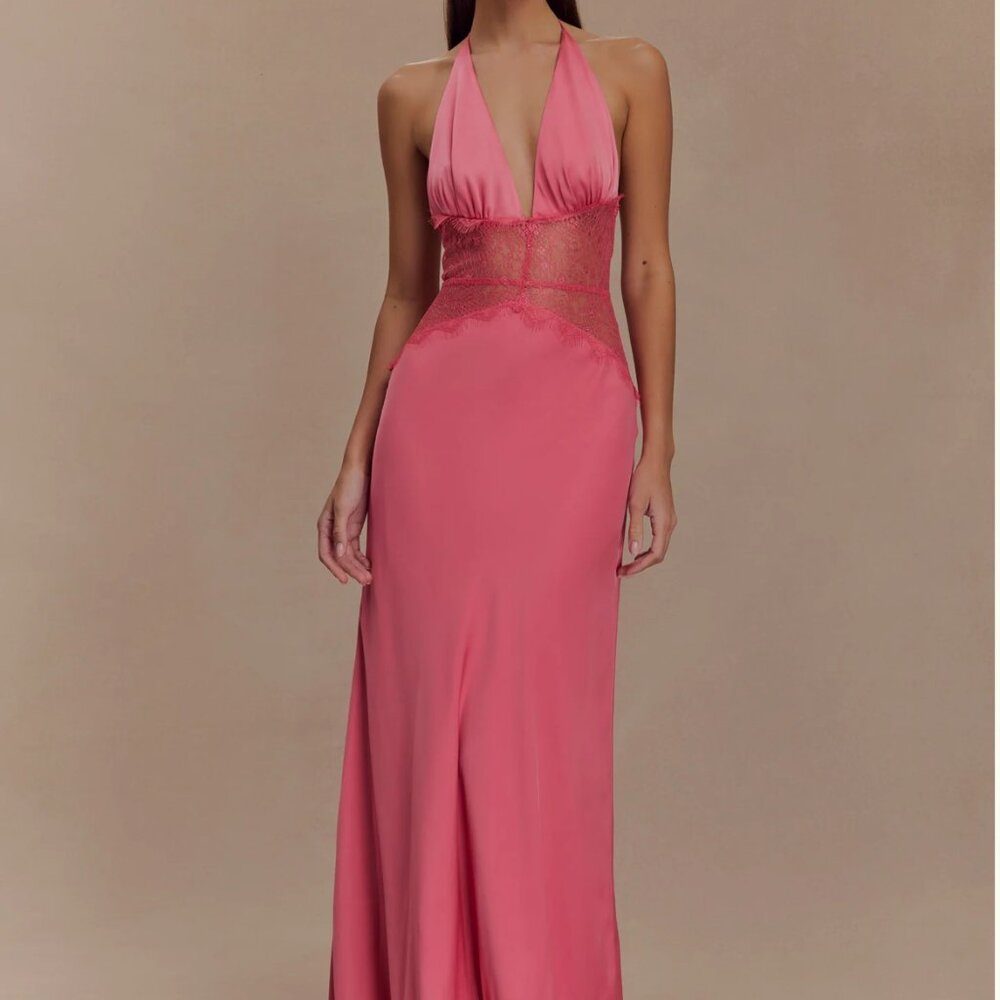 Meshki Dina Lace and Satin Maxi Dress